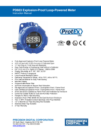 Thumbnail of document Manual - PD663 ProtEX-Lite Explosion-Proof Loop-Powered Meter